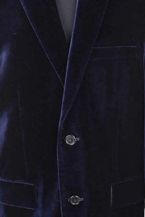 Costume Saint Laurent Marine en Velours