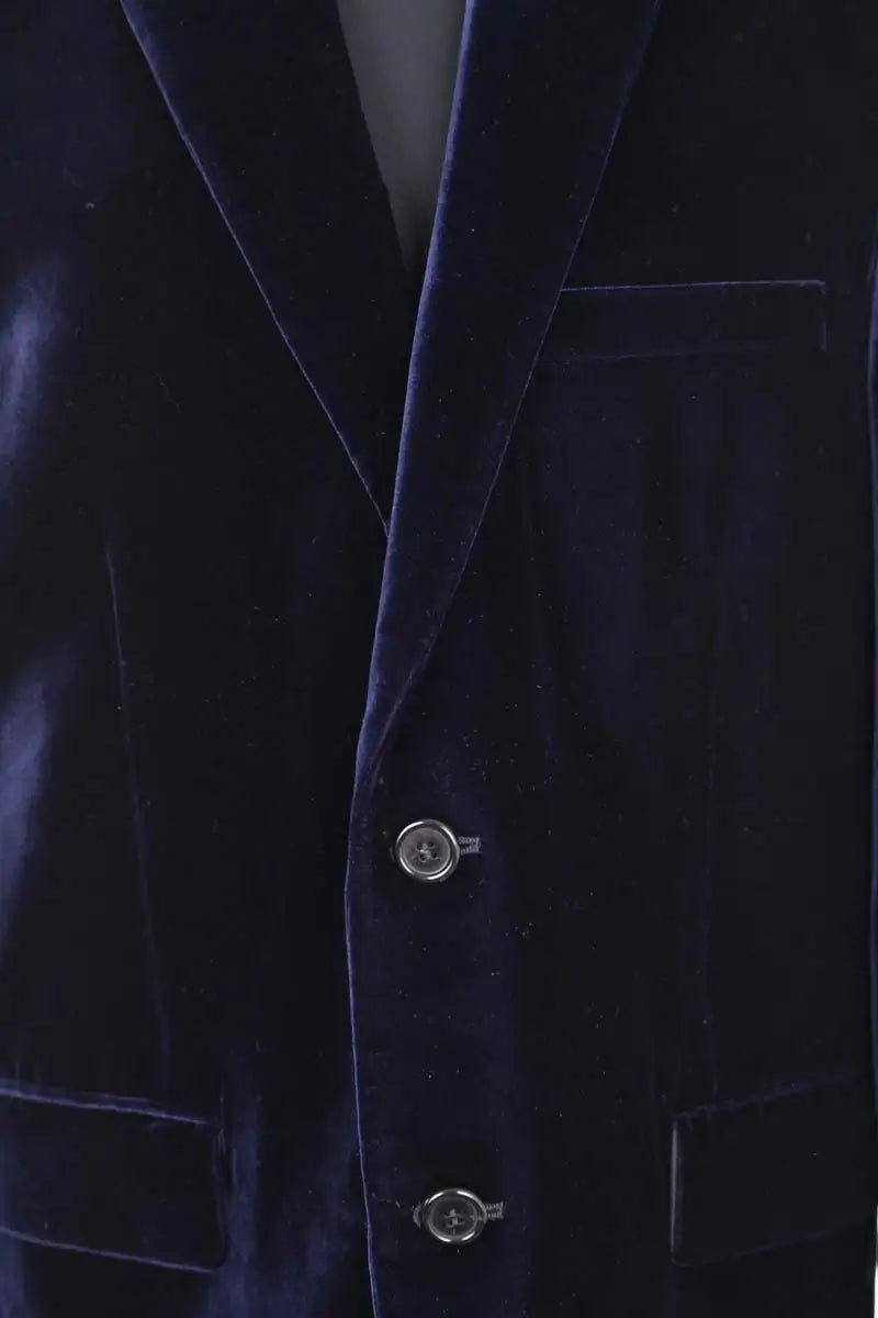 Costume Saint Laurent Marine en Velours