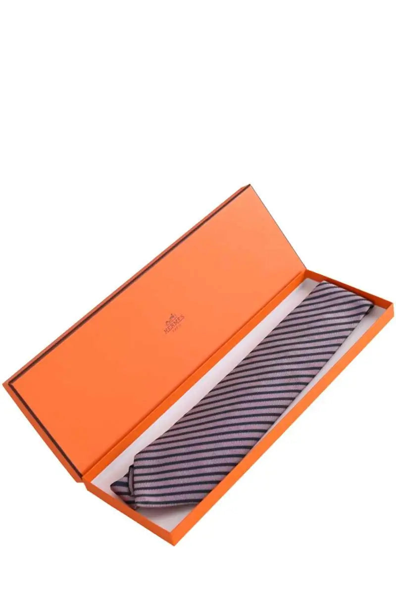 Cravate Hermès Violet en Soie