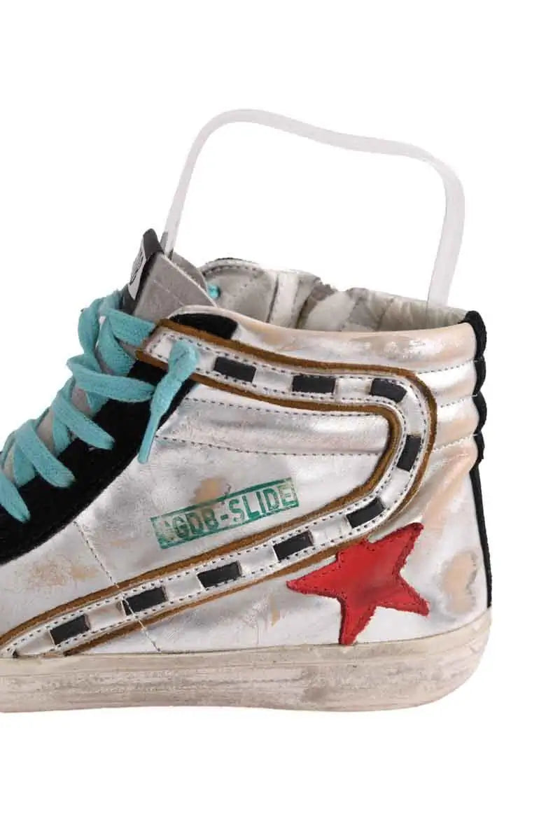Baskets Golden Goose Argent en Cuir