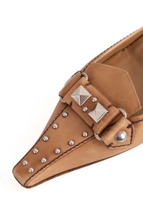 Talons Prada Camel en Cuir