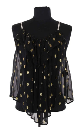 Top sans manche Isabel Marant Étoile Noir en Soie, taille XS - Seconde Main