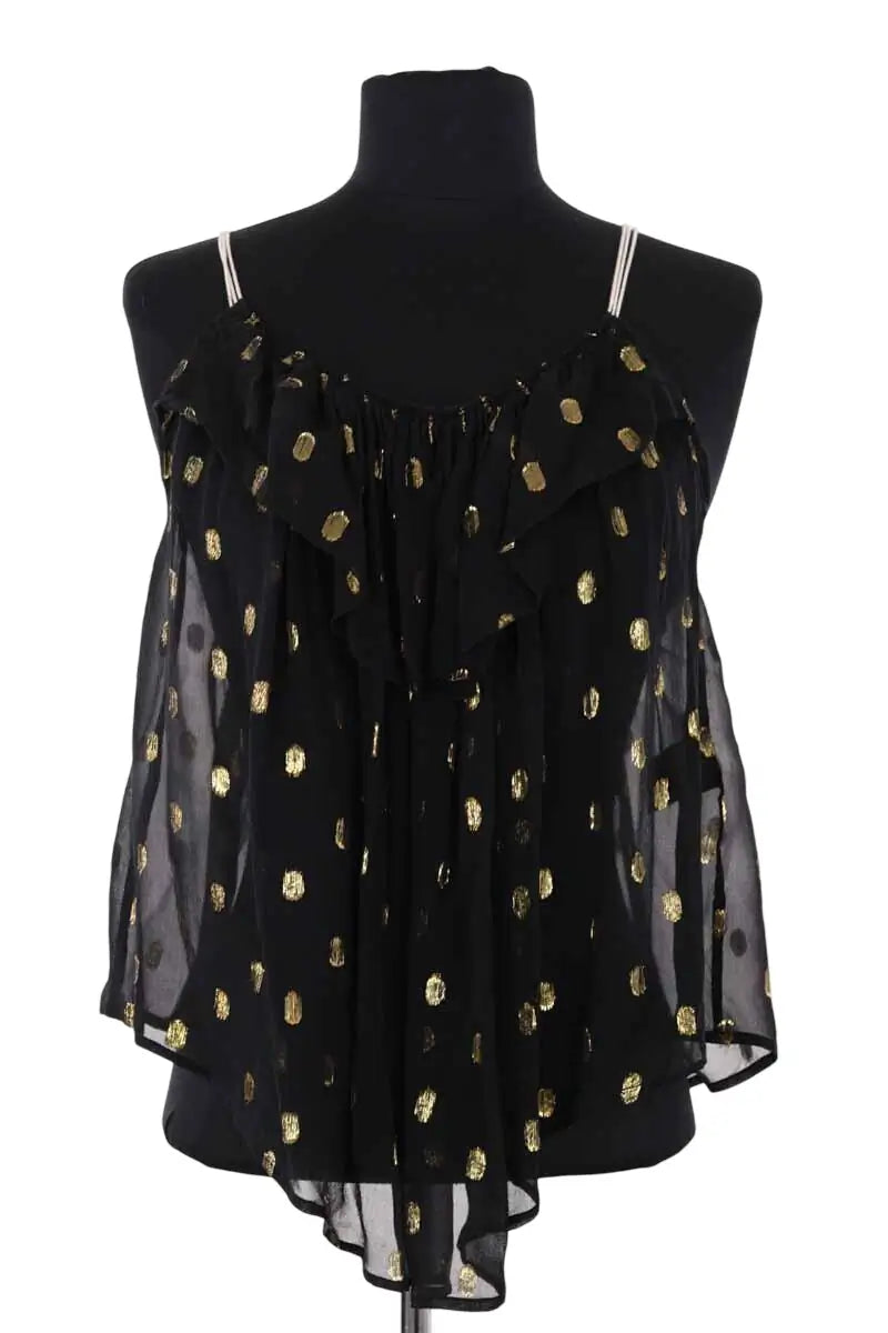 Top sans manche Isabel Marant Étoile Noir en Soie, taille XS - Seconde Main