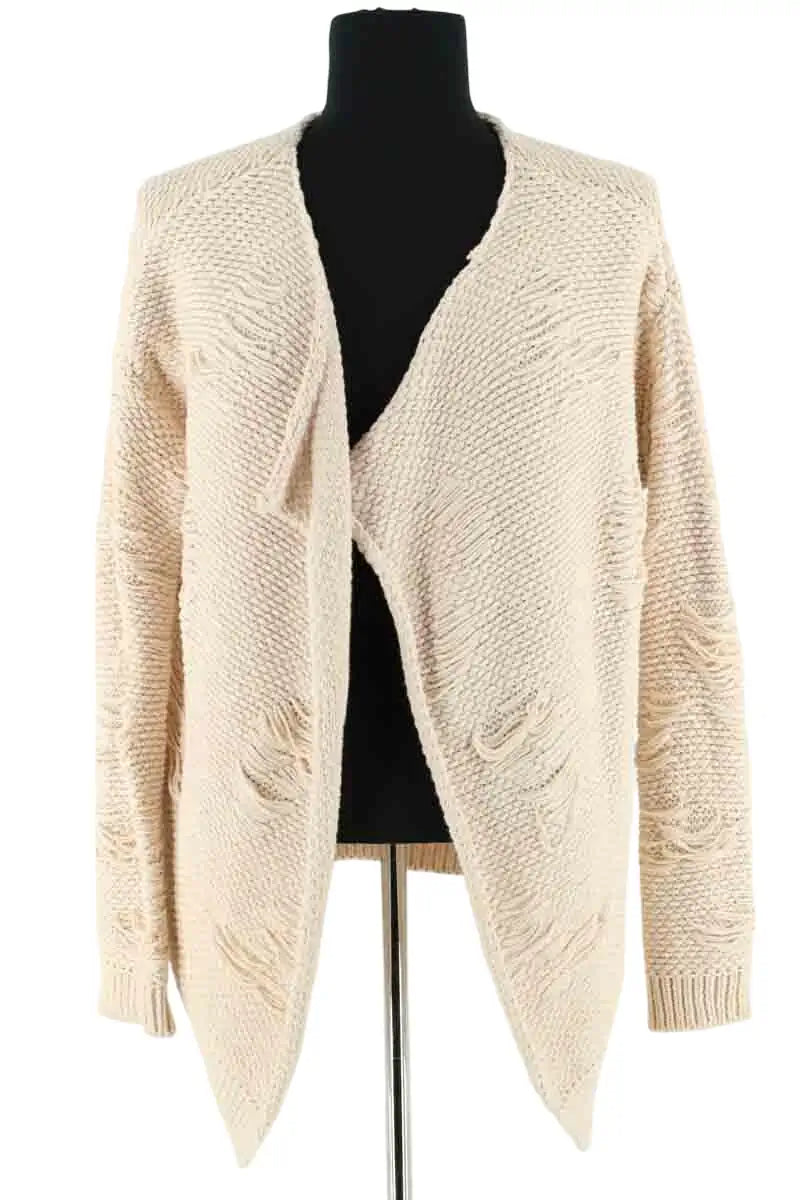 Cardigan Ba&Sh Ecru en Coton, taille S - Seconde Main