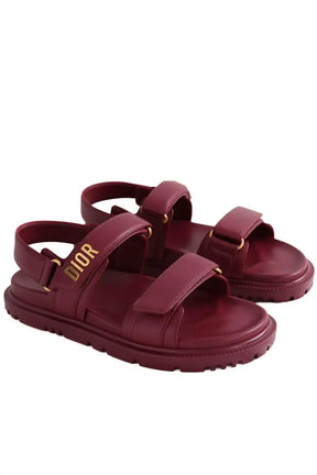 Sandales Dior DiorAct Bordeaux en Cuir