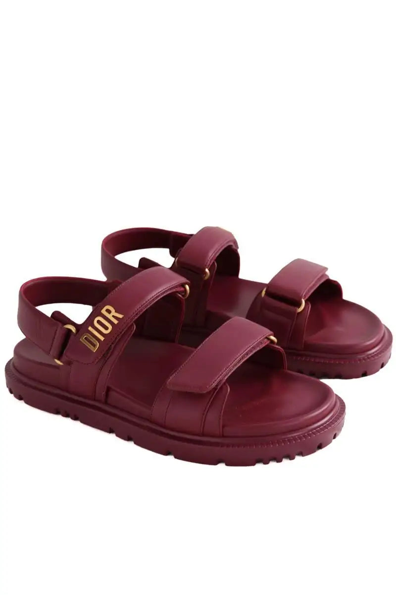 Sandales Dior DiorAct Bordeaux en Cuir