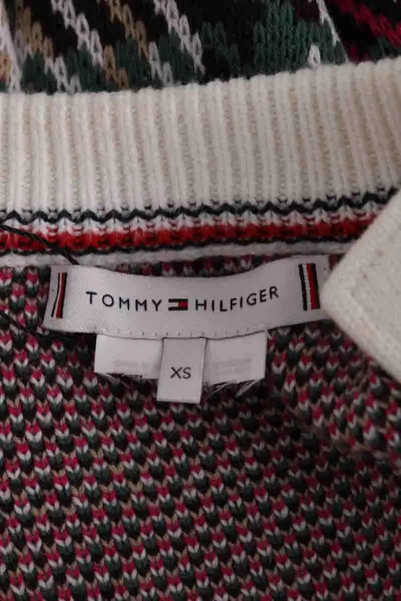 Pull Tommy Hilfiger Vert en Coton