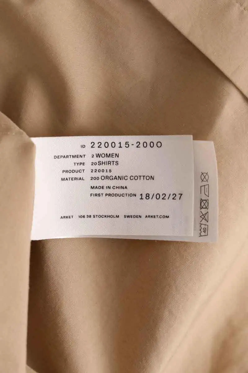 Chemise Arket Camel en Coton