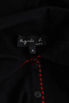 Top Agnès B. Noir en Laine