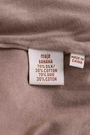 Robe Maje Beige en Soie