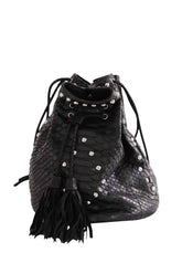 Sac Seau Claris Virot Noir en Cuirs exotiques - Seconde Main