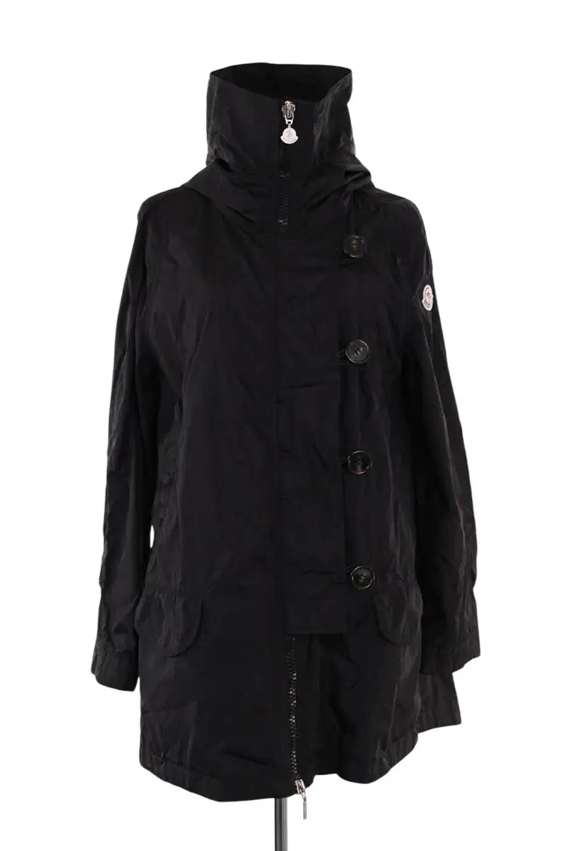 Veste Moncler Noir en Synthétique, taille XS - Seconde Main