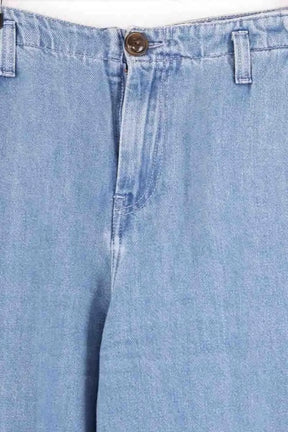 Pantalon large Des Petits Hauts Bleu en Denim - Jeans