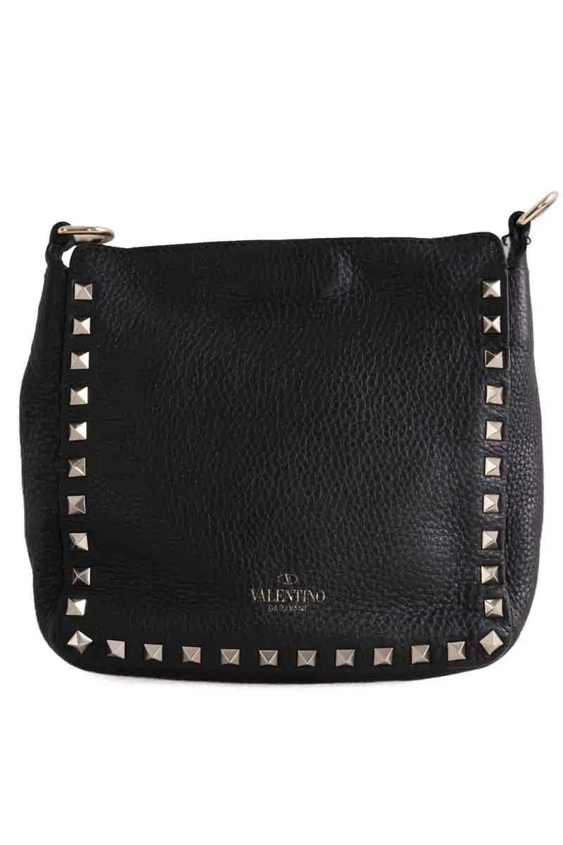 Sac à bandoulière Valentino Stud Noir en Cuir