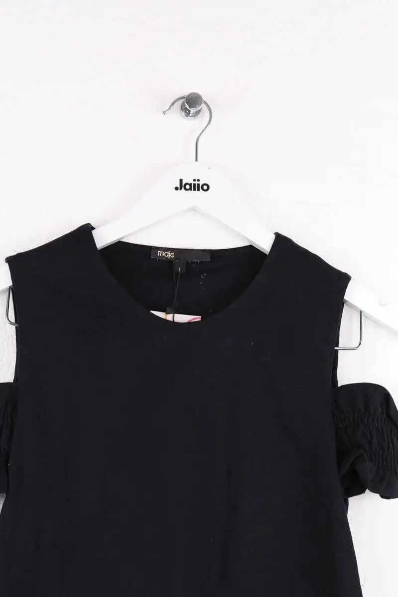 Top Maje Noir en Coton
