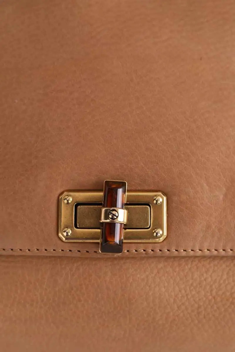 Sac porté épaule Lanvin Beige en Cuir