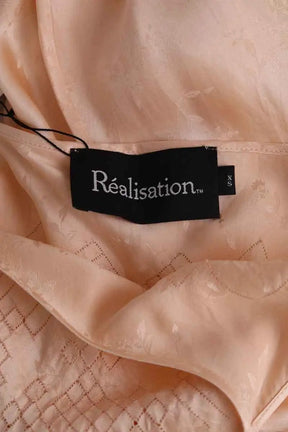 Robe Réalisation Beige en Soie