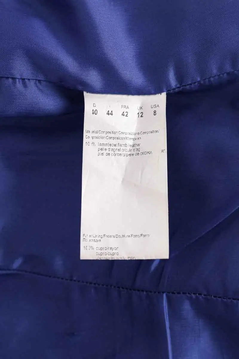 Blouson Boss Bleu en Cuir