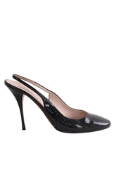 Talons Miu Miu Noir en Cuir, taille 39 - Seconde Main