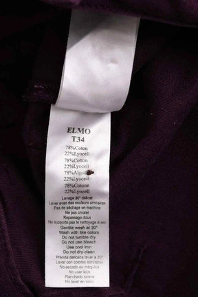 Pantalon droit Des Petits Hauts Violet en Coton