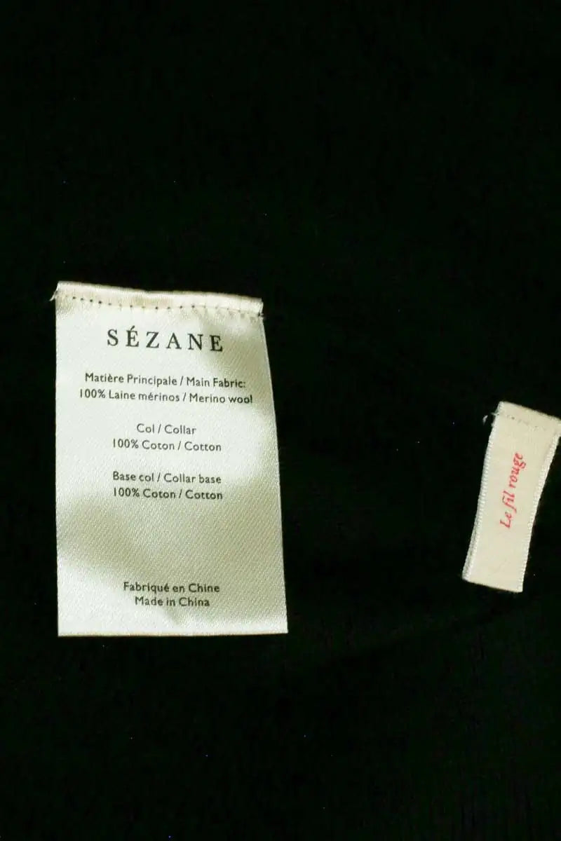 Pull Sézane Noir en Coton