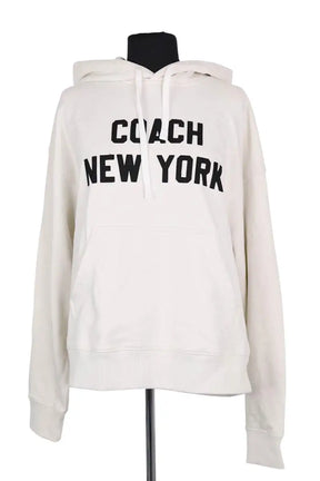 Sweatshirt Coach Ecru en Coton, taille S - Seconde Main