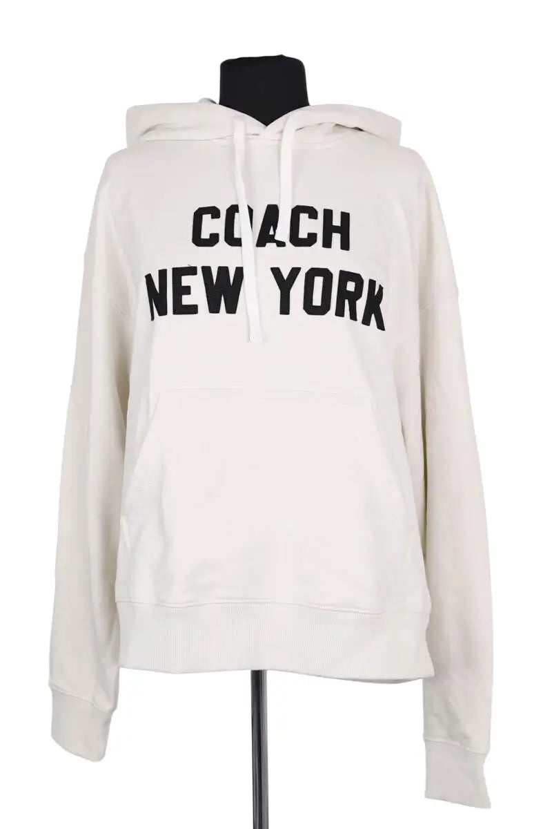 Sweatshirt Coach Ecru en Coton, taille S - Seconde Main