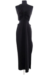 Robe Magda Butrym Noir en Viscose, taille M - Seconde Main
