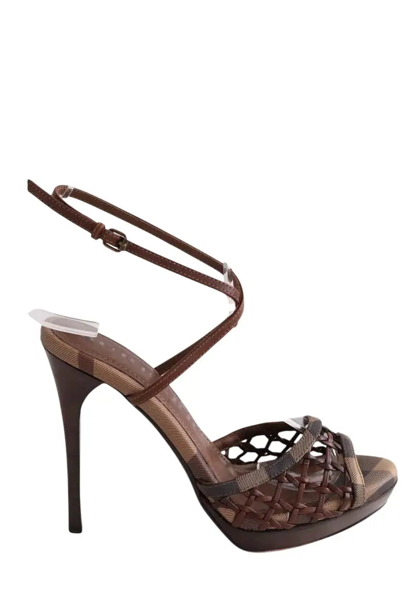 Talons Burberry Marron en Cuir, taille 37 - Seconde Main