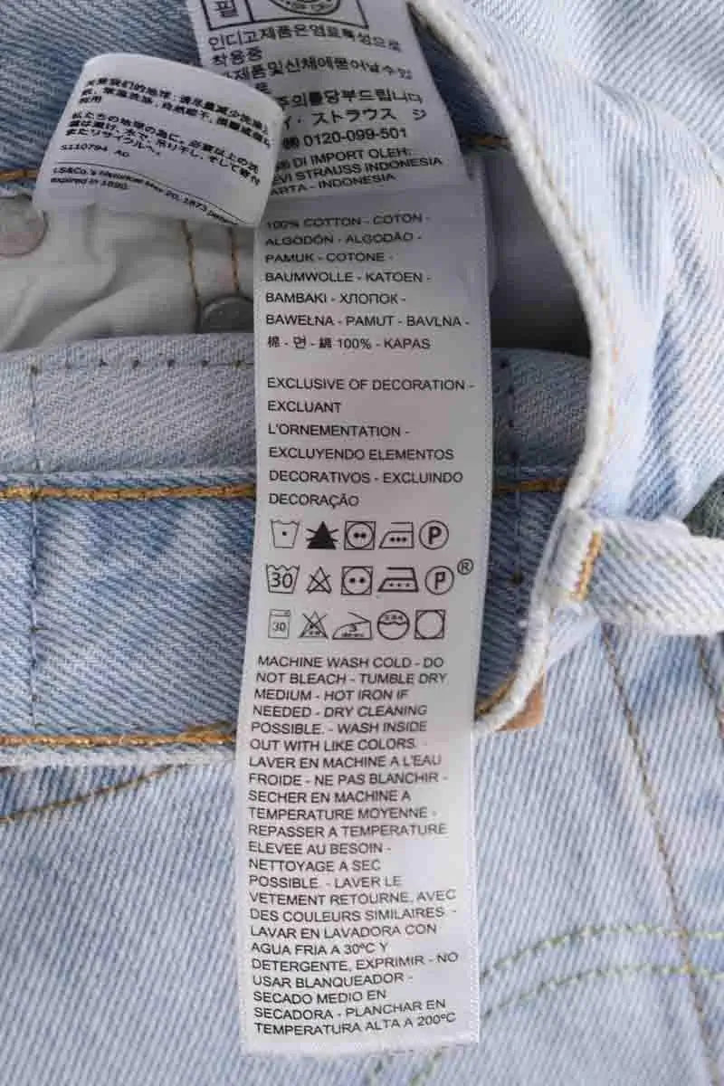 Jean droit Levi's Bleu en Coton