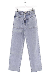 Pantalon droit Ba&Sh Bleu en Coton, taille XS - Seconde Main