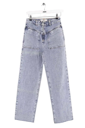 Pantalon droit Ba&Sh Bleu en Coton, taille XS - Seconde Main
