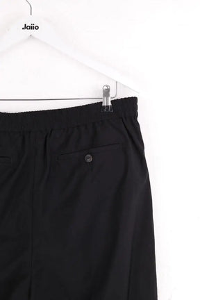 Pantalon droit Ami Noir en Laine