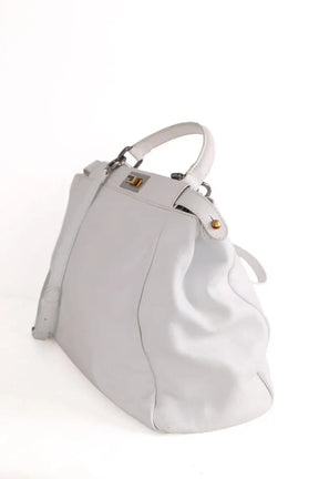 Sac à bandoulière Fendi Peekaboo Medium Blanc en Cuir