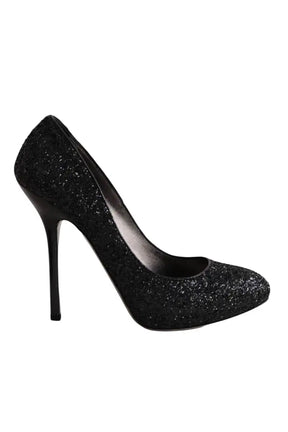 Talons Jimmy Choo Noir en Paillettes, taille 40 - Seconde Main