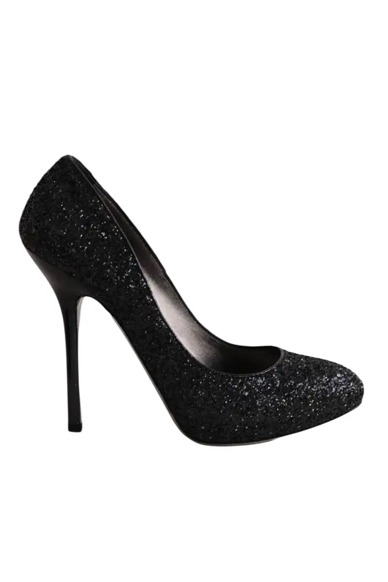 Talons Jimmy Choo Noir en Paillettes, taille 40 - Seconde Main
