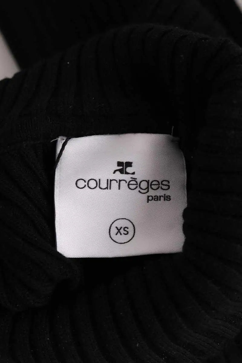 Top Courrèges Noir en Viscose