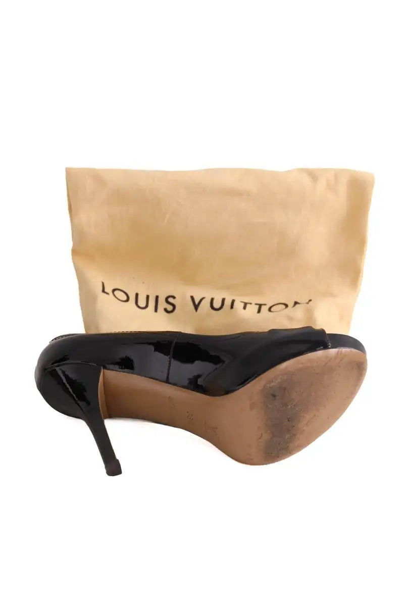 Talons Louis Vuitton Noir en Cuir