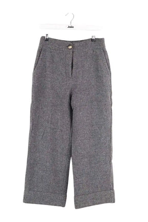 Pantalon large Sézane Gris en Laine, taille L - Seconde Main