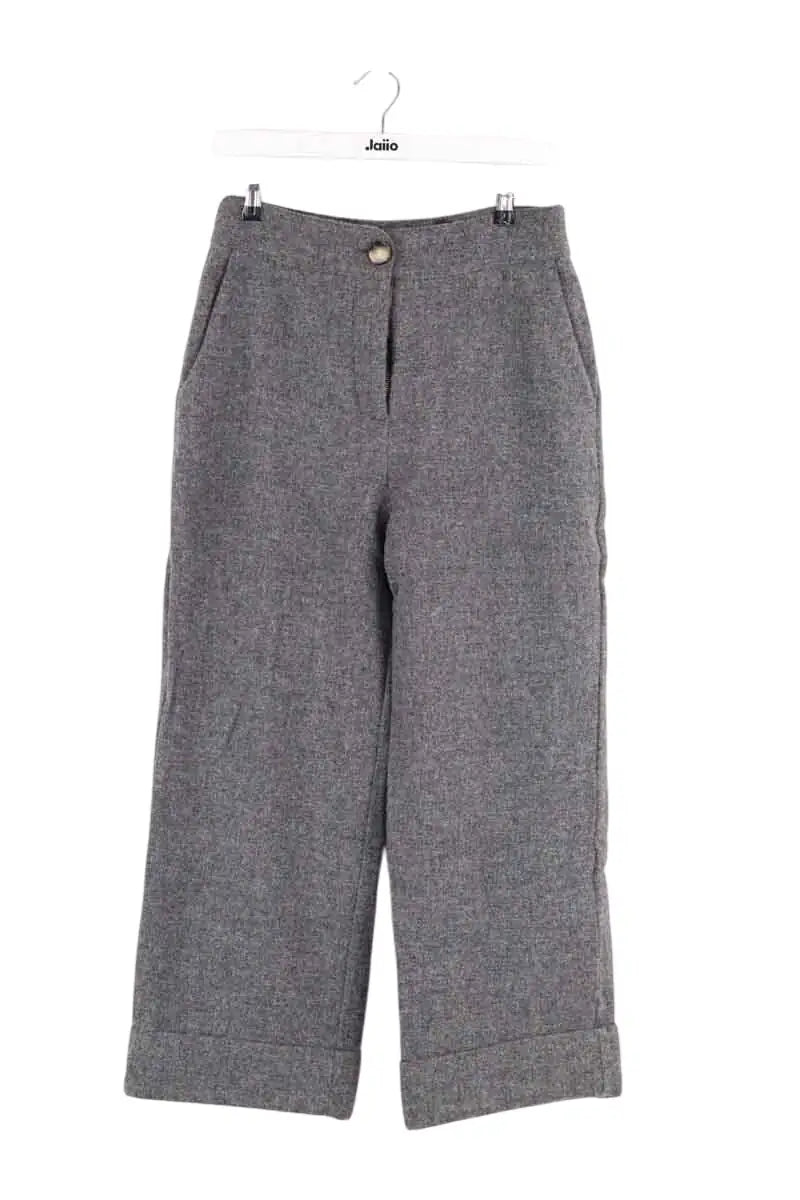 Pantalon large Sézane Gris en Laine, taille L - Seconde Main