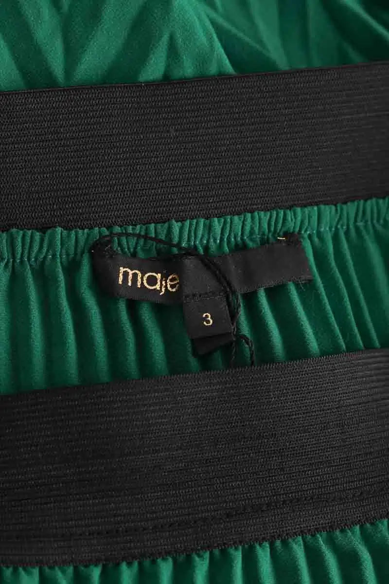 Jupe Maje Vert en Synthétique