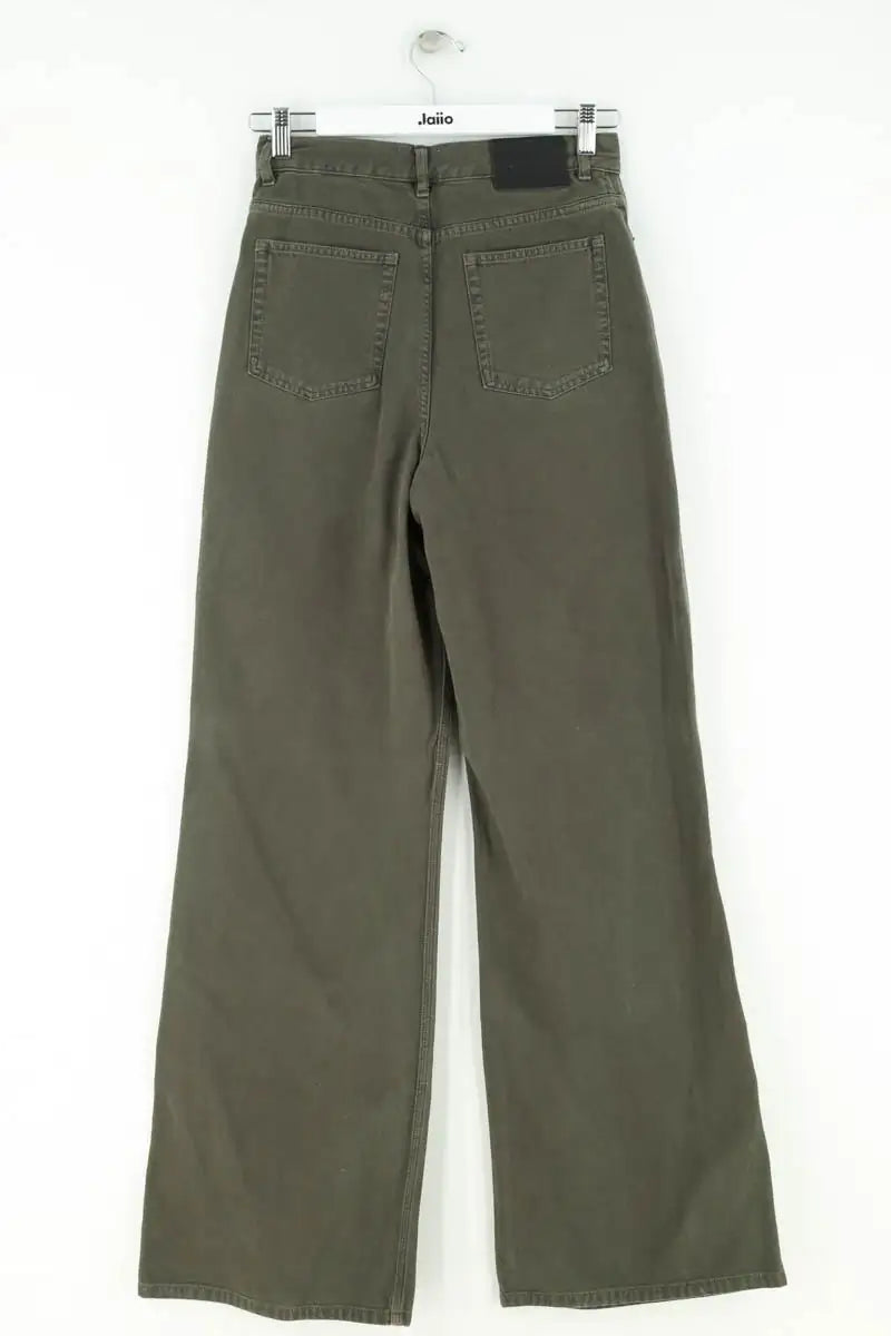 Pantalon droit Laurence Bras Kaki en Coton