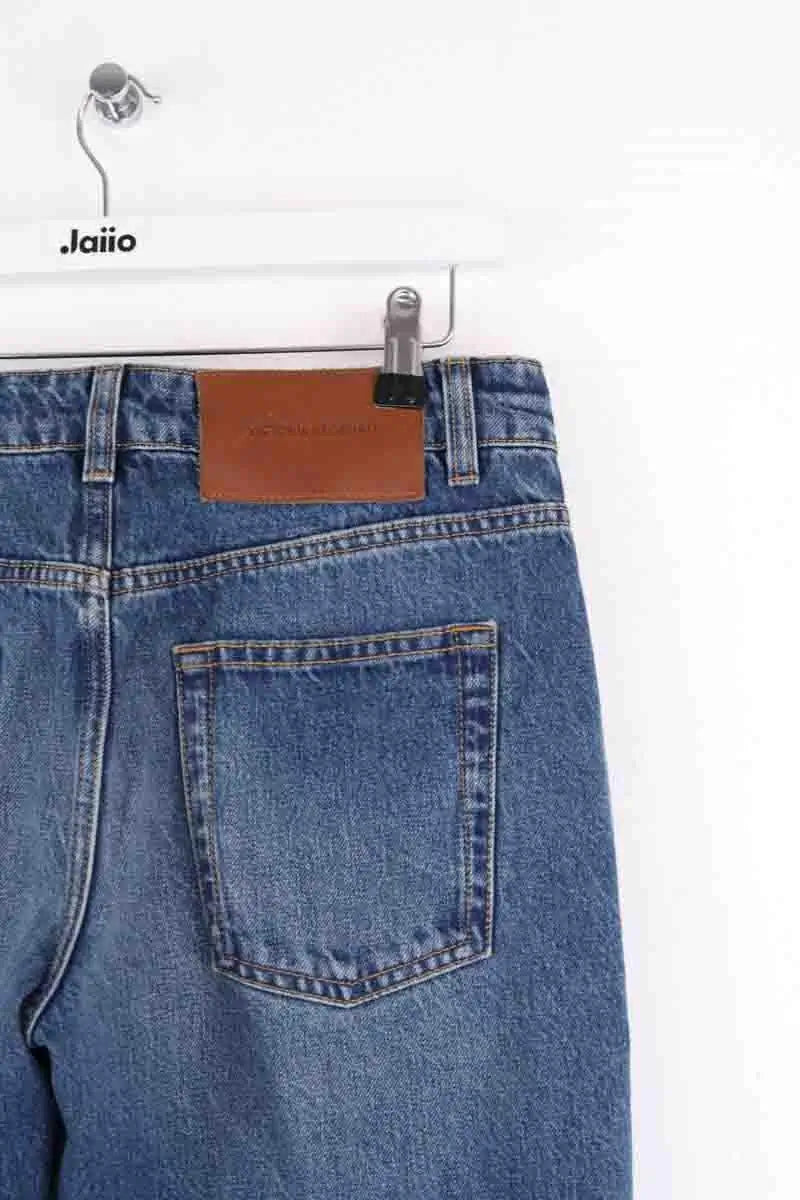 Jean large Victoria Beckham Bleu en Coton