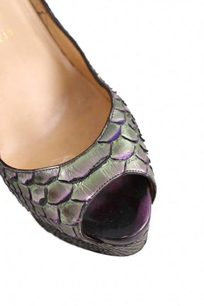 Talons Christian Louboutin Vert en Cuir