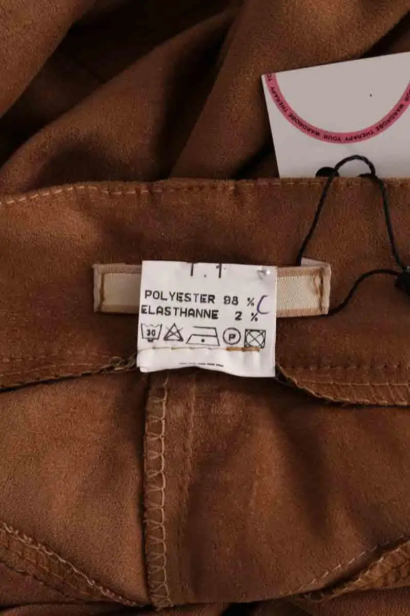 Pantalon Maje Camel en Synthétique