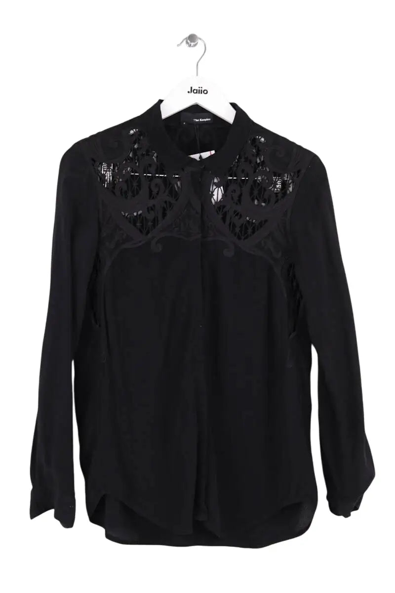 Blouse The Kooples Noir en Synthétique, taille S - Seconde Main
