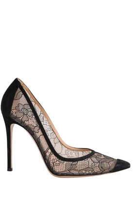 Talons Gianvito Rossi Noir en Tissu, taille 38 - Seconde Main