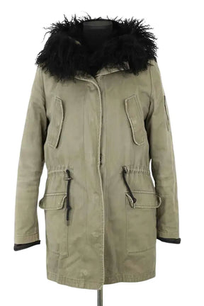 Parka Maje Kaki en Coton, taille M - Seconde Main