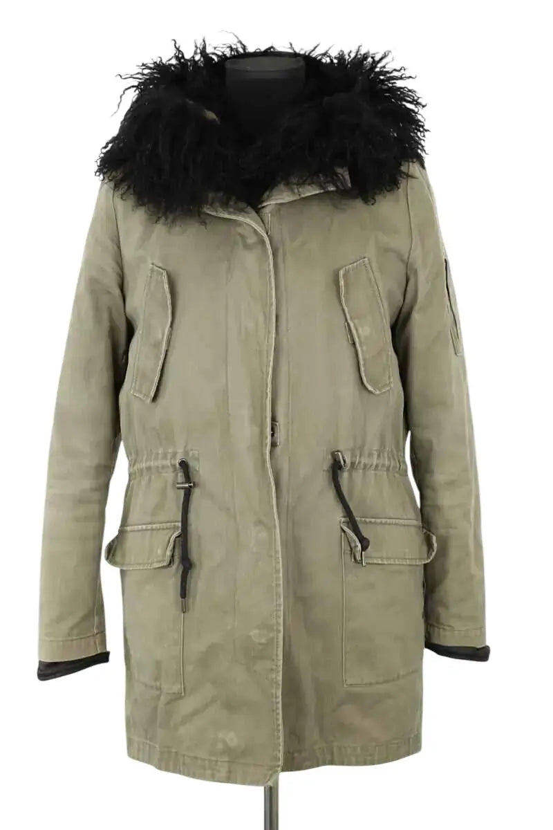 Parka Maje Kaki en Coton, taille M - Seconde Main