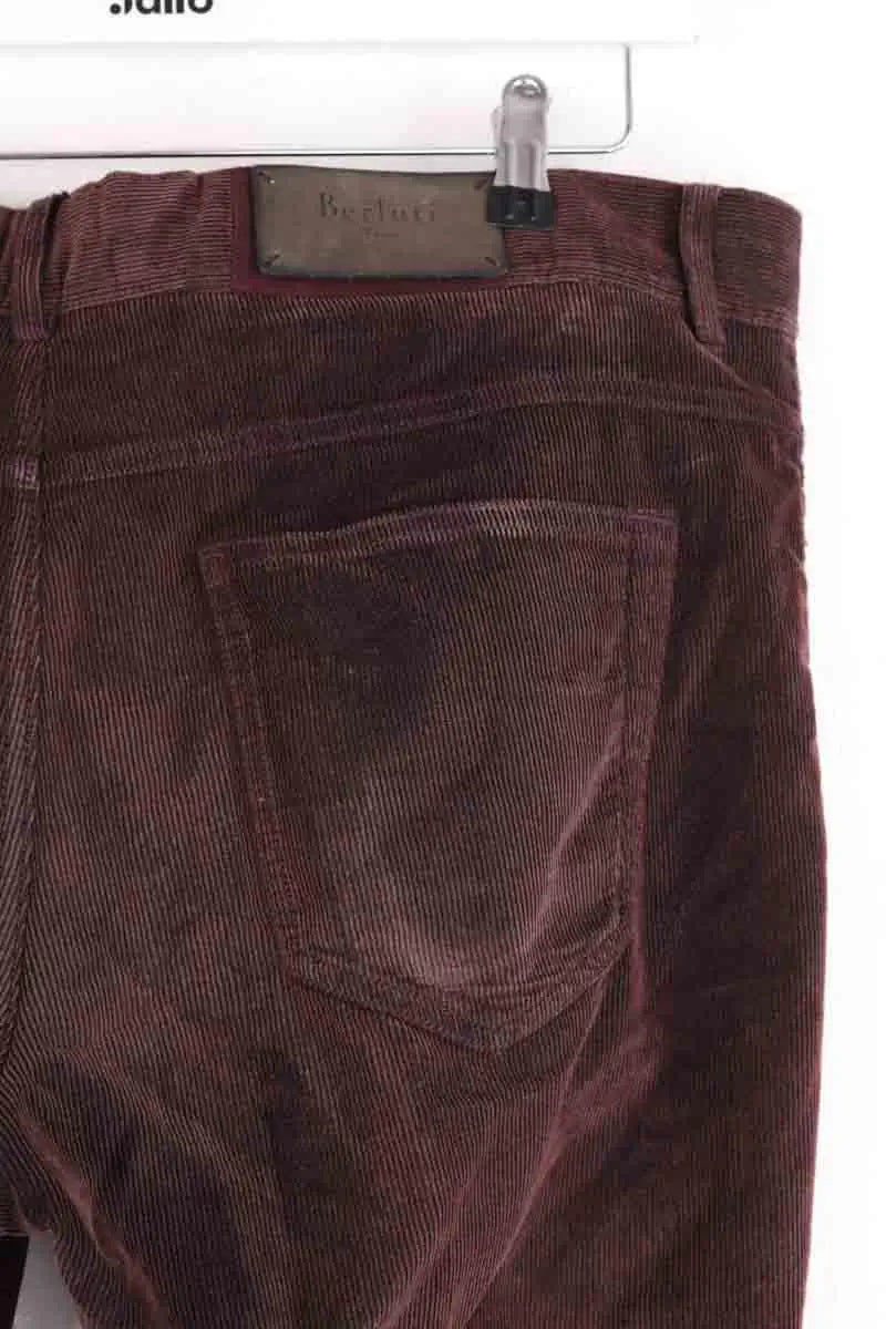 Pantalon droit Berluti Bordeaux en Coton